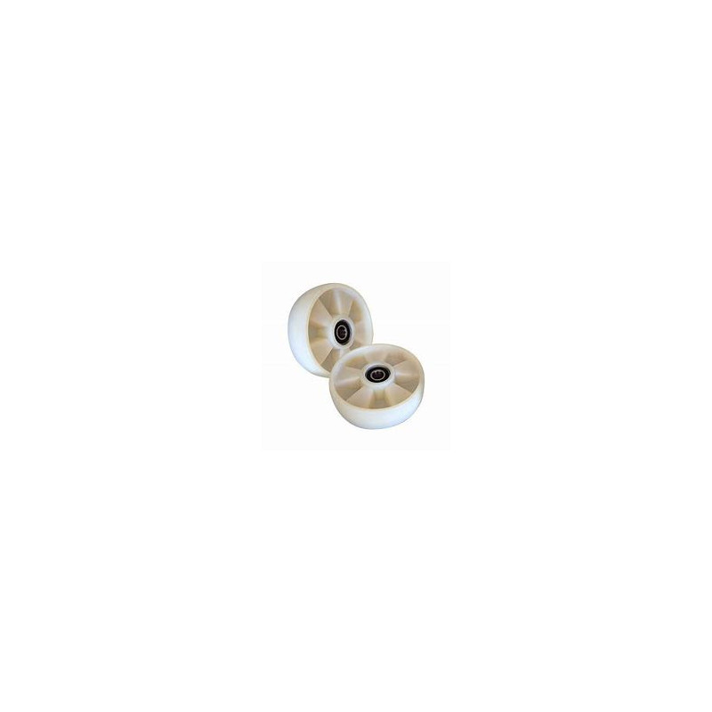PT Steer Wheel White Nylon Ø180mm x 50mm x 20mm Bore (Pack of 2)