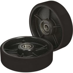 PT Steer Wheel Black PU (Cast Core) Ø180mm x 50mm x 20mm Bore (Pack of 2)