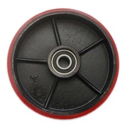 PT-SC2 & 3 - Steer Wheel Red PU (Cast Core) Ø200mm x 50mm x 20mm Bore