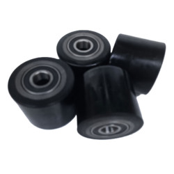 PT Load Rollers Black Polyurethane Ø80mm x 70mm x 20mm Bore - 4 Pack