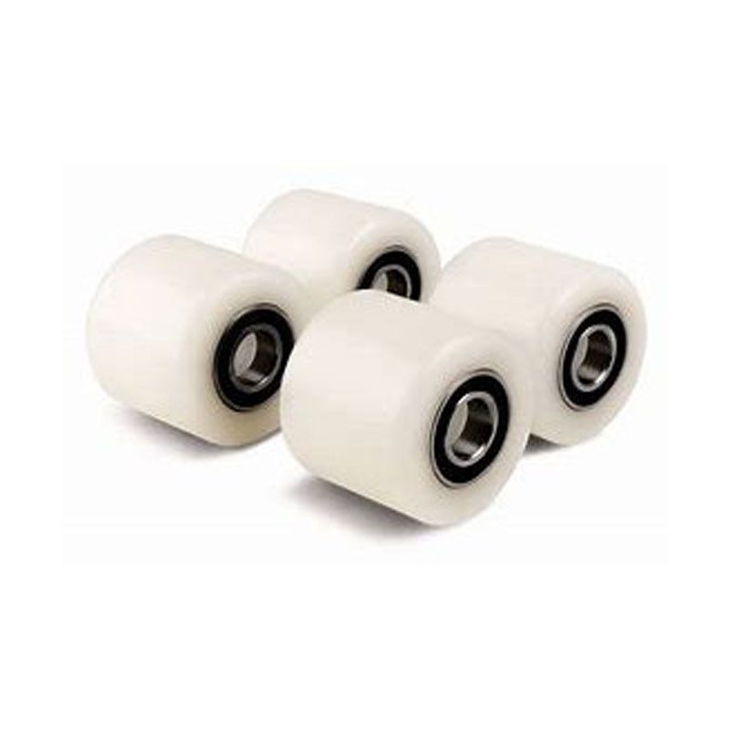 PT Load Rollers White Nylon Ø80mm x 70mm x 20mm Bore - 4 Pack