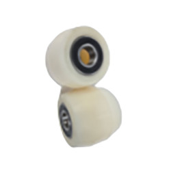 PT Load Rollers Barrel Shaped White Nylon Ø80mm x 70mm x 20mm Bore - 2 Pack