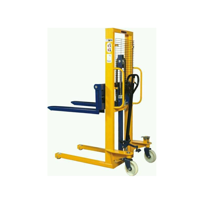 1000kg Manual Fork Lift Pallet Stacker 2.5 m lift